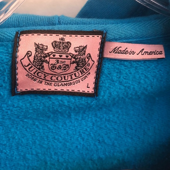 Juicy couture zip up in light blue size large - Picture 3 of 5